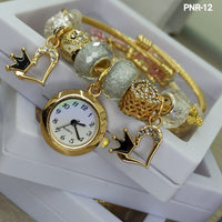 PULSERA-RELOJ GLOW TIPO PANDORA ♡