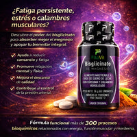 Magnesio de Bisglicinato FitoVit®️ Combate (calambres, insomnio y fatiga constante)