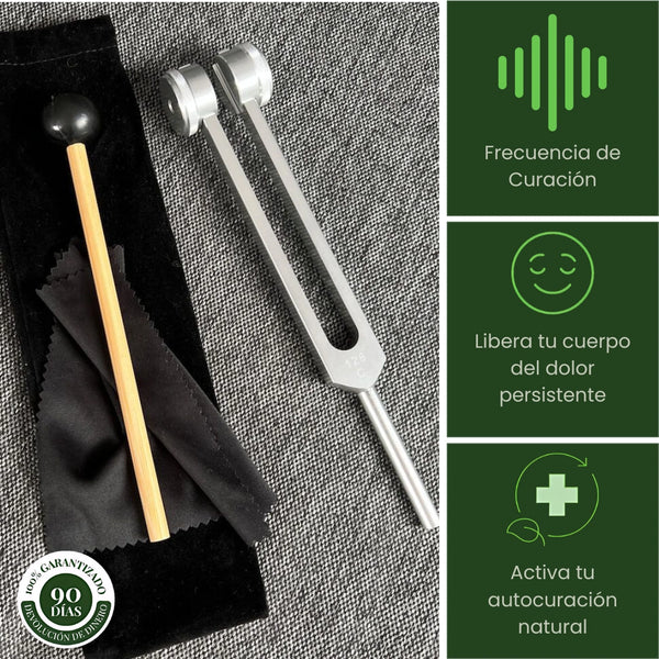 DIAPASÓN - Instrumento de Sanación 128 HZ con Libro terapéutico