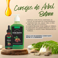 KIT ÁRBOL DE BATANA: ACEITE BATANA (30ml) + SHAMPOO ACTIVADO (360ml)