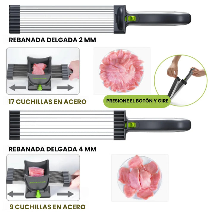 ChefSlice Gourmet™ 17 Cuchillas en Acero