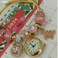 PULSERA-RELOJ GLOW TIPO PANDORA ♡