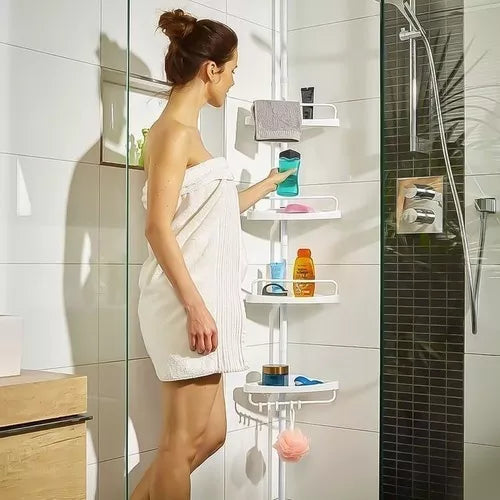 organizador esquinero inoxidable para baño