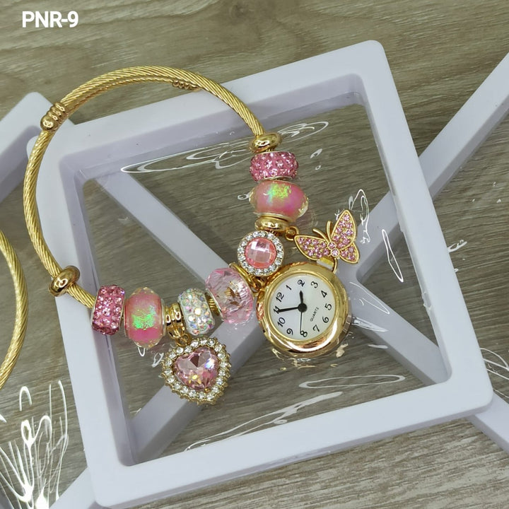 PULSERA-RELOJ GLOW TIPO PANDORA ♡