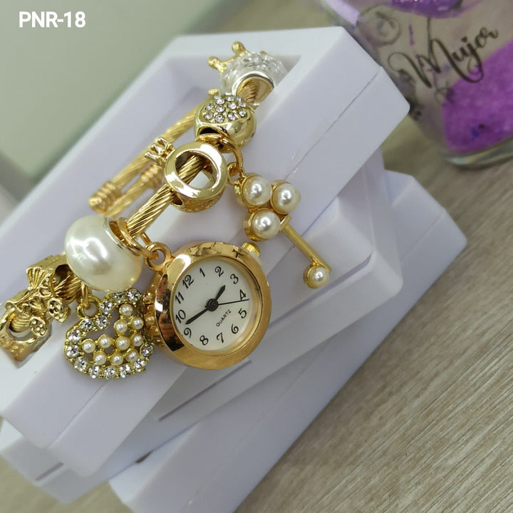 PULSERA-RELOJ GLOW TIPO PANDORA ♡