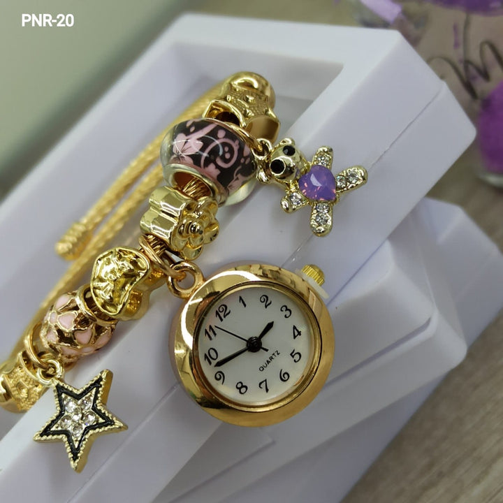 PULSERA-RELOJ GLOW TIPO PANDORA ♡