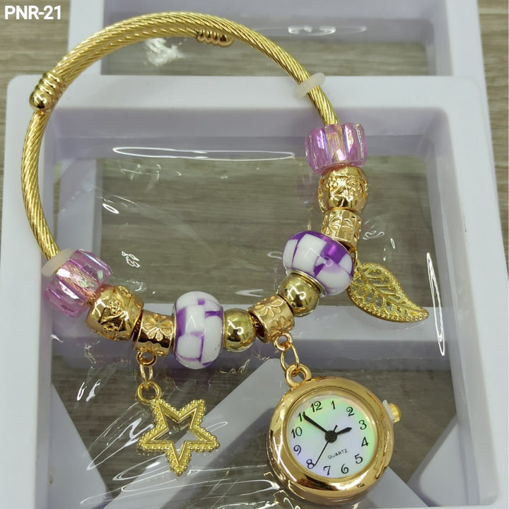 PULSERA-RELOJ GLOW TIPO PANDORA ♡