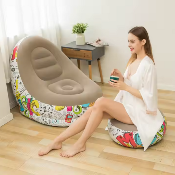 SILLÓN PEREZOSO 2 EN 1 + INFLADOR ®️