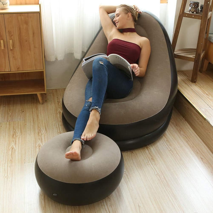 SILLÓN PEREZOSO 2 EN 1 + INFLADOR