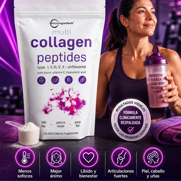 Péptidos de Colágeno - Sofocos repentinos, Irritabilidad y Libido en caída