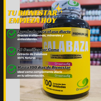 Calabaza Daily®: Veinte semillas por Goma. Próstata Desinflamada en 1 Semana